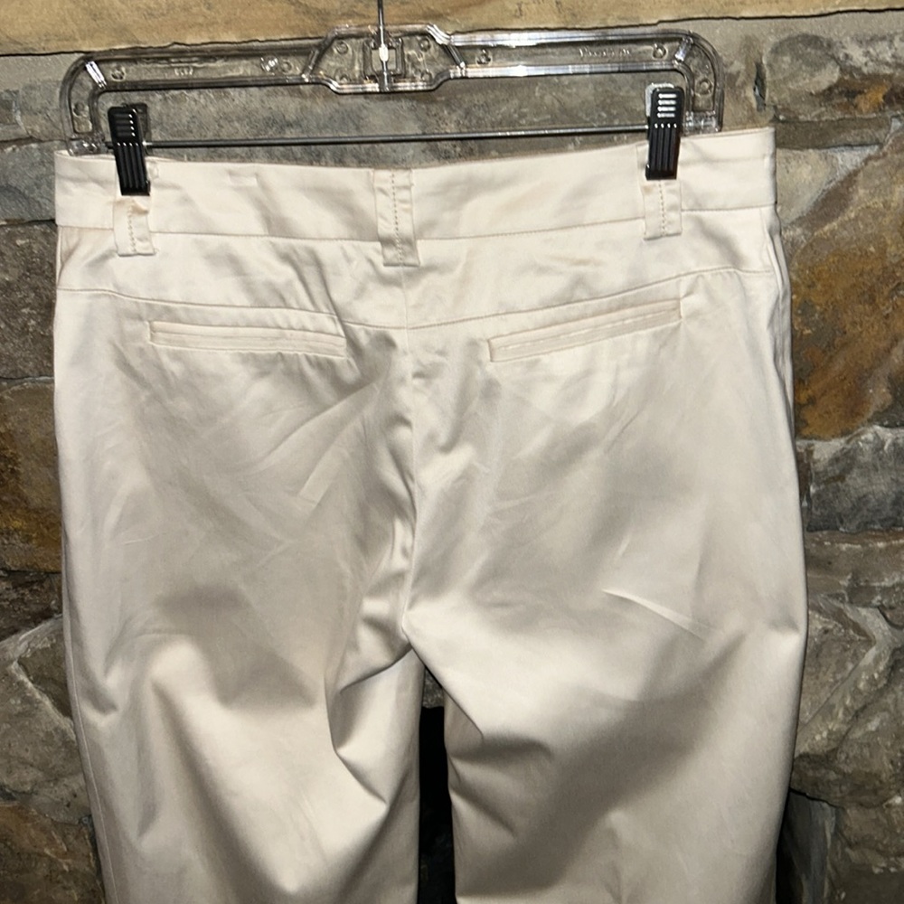 Bebe Size 8 Cream Colored Wide Leg Trousers Cotton & Spandex; Superior Quality - Picture 7 of 10